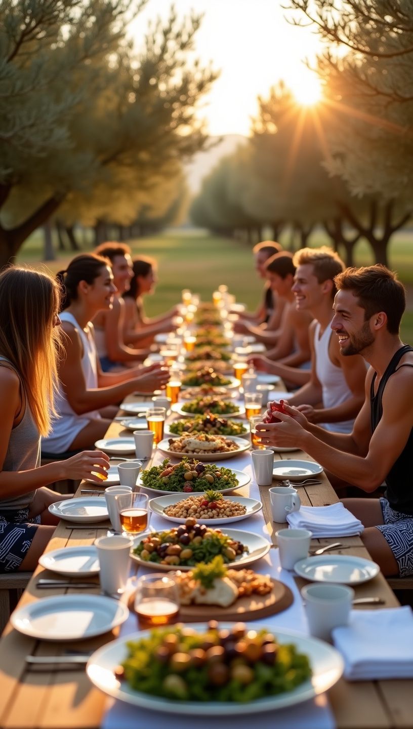 Φρέσκα λαχανικά και ψάρια σε ένα θρεπτικό πιάτο